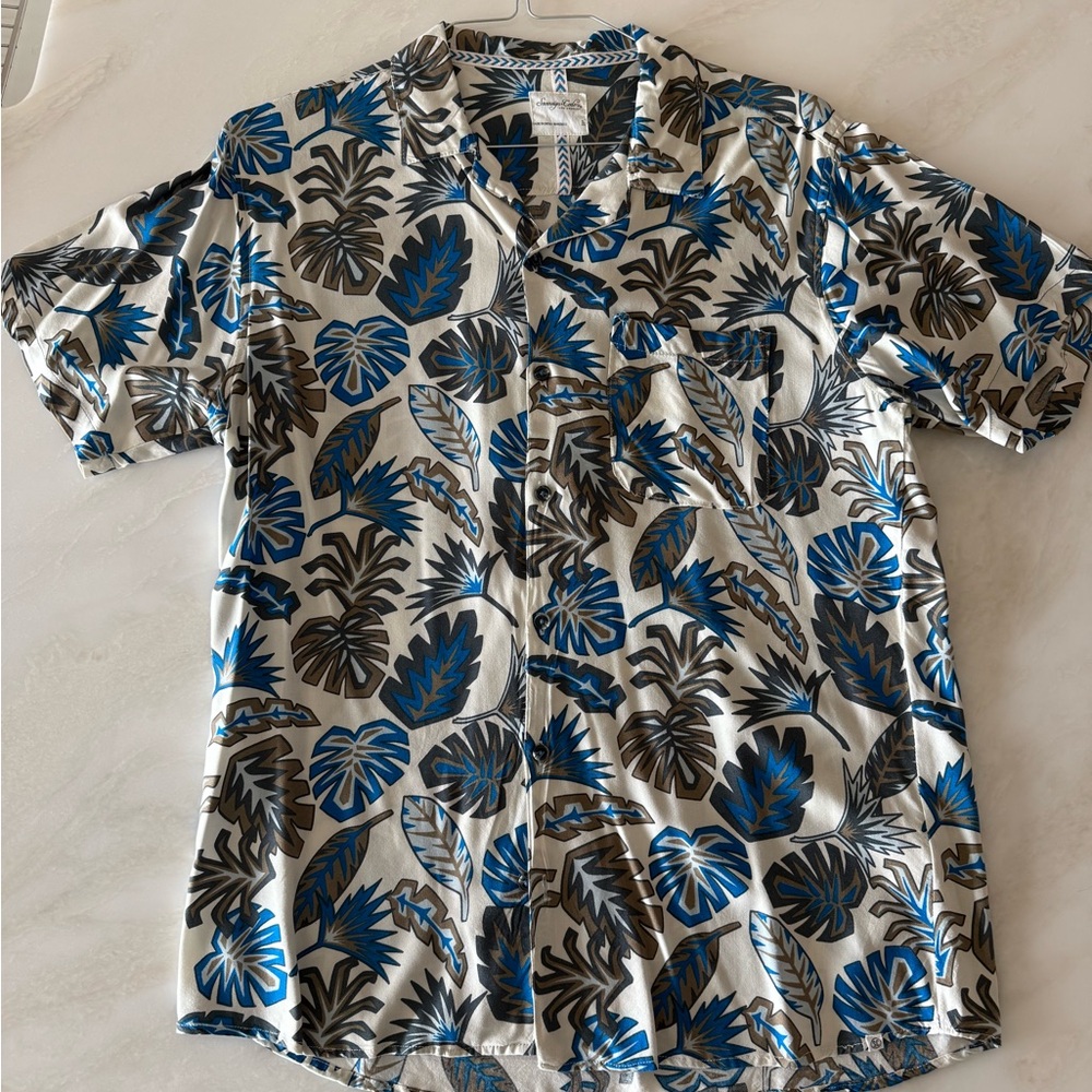 Sovereign Code Graphic Print Button Down Shirt